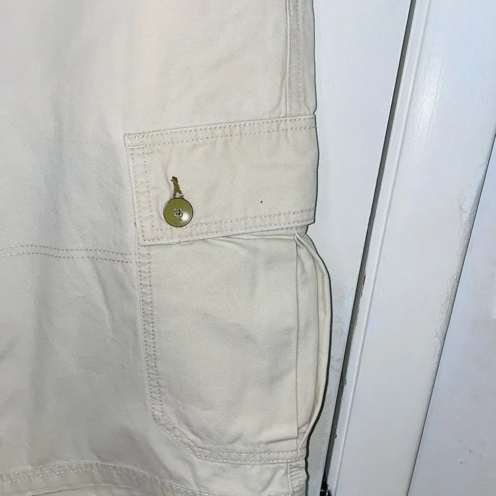 LRG roots generation mens khaki cargo pocket shorts sz 36 - Picture 2 of 9